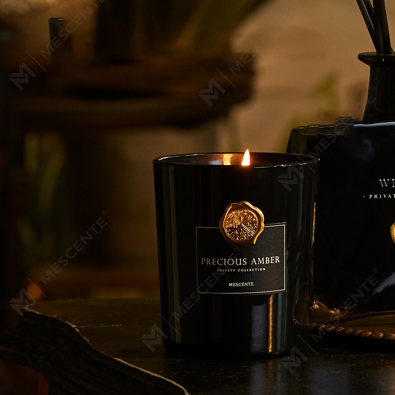M&Scent luksus tilpassede private label dekorative glasskrukker duftende soyavokslys