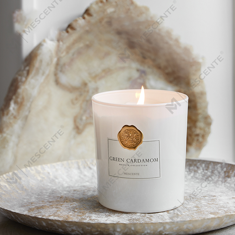 M&Scent luksus tilpassede private label dekorative glasskrukker duftende soyavokslys