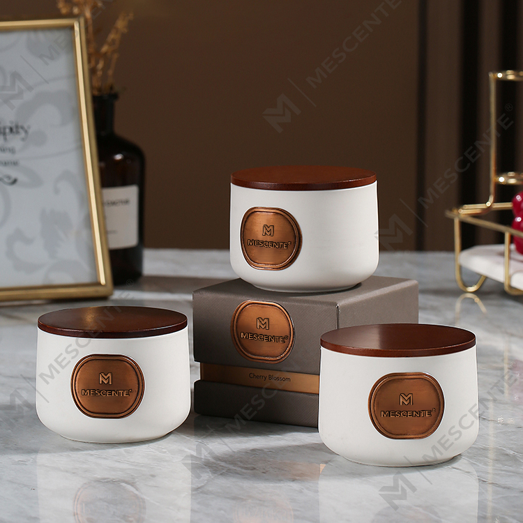 M&Scent private label keramiske gavesett med duftende kokosvoks