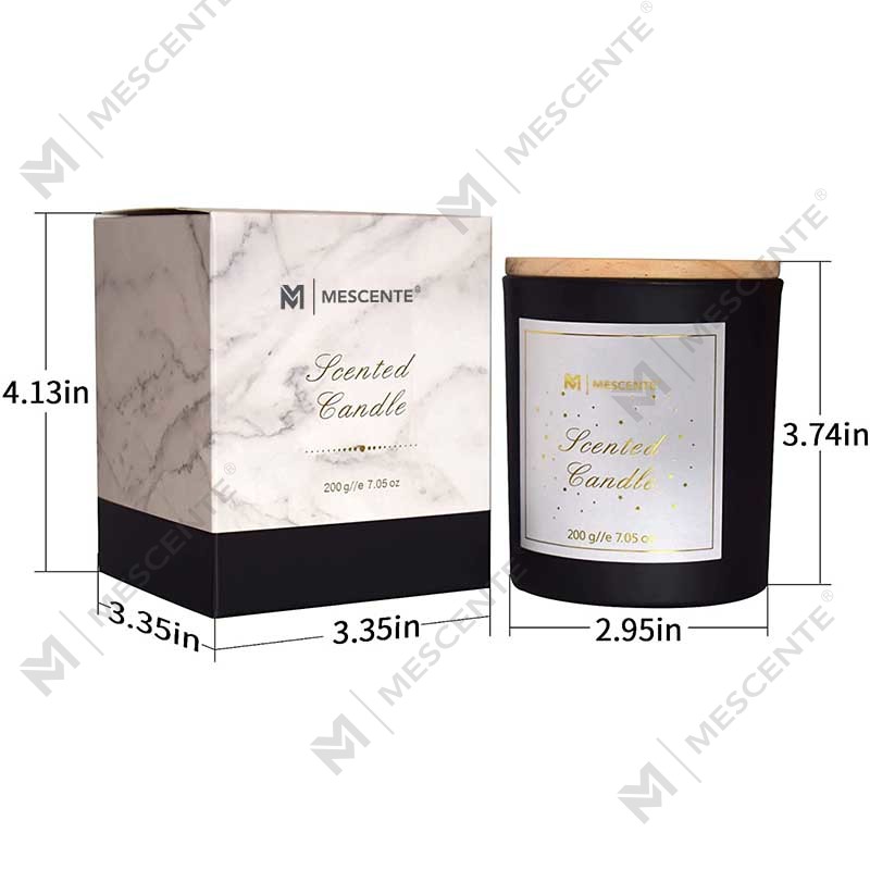 M&Scent Custom Logo Mini Rund Krystallglassflaske Sterk Kaffe Soyavoks Duftlys med boks i bulk