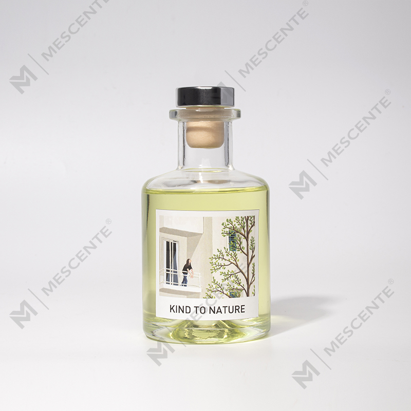 M&Scent luksus dekorativ stor flaske eterisk olje sivspreder med tørkede blomster gavesett