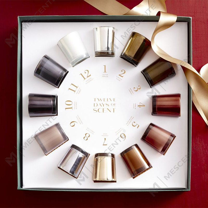 M&Scent Luxury Custom Jar Hjemduft Juleduftende soyavokslys med lokk