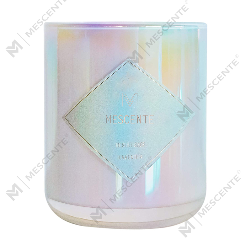 Tomme Frostet Klart Glass Hvit Svart Wick stearinlysglass med lokk
