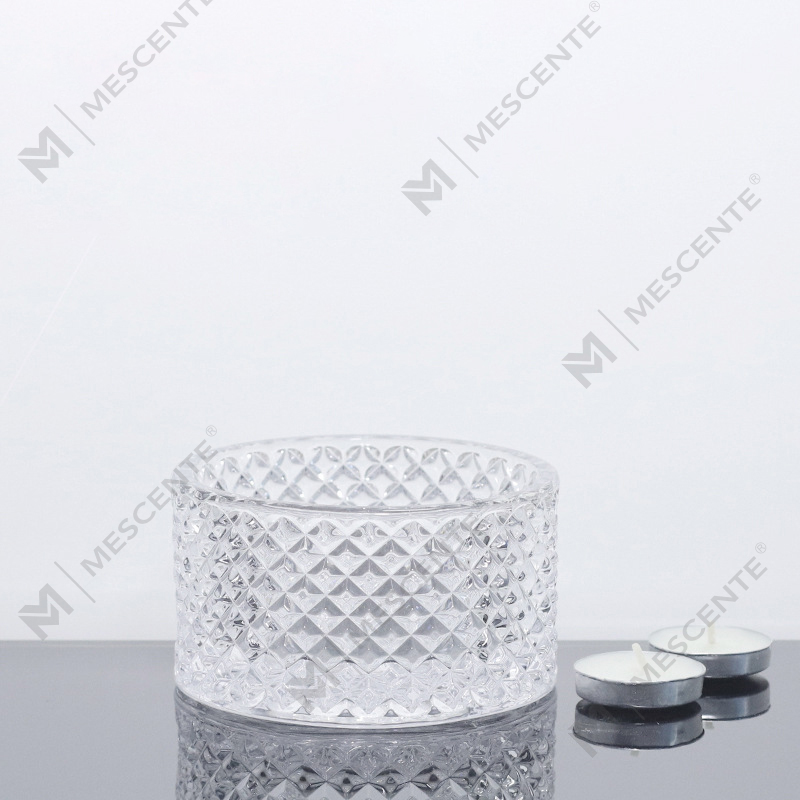 M&Scent Large 3 Wick Pink stearinlysglass med lokk i bulk, keramisk stearinlyskrukke for stearinlys