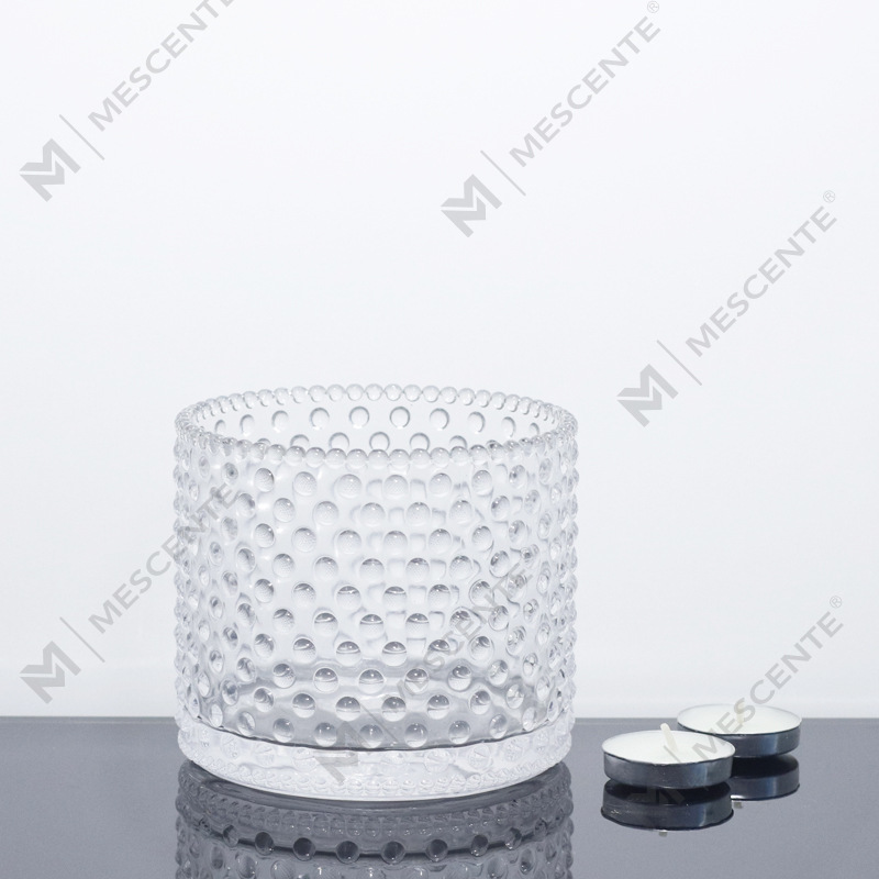 M&Scent Large 3 Wick Pink stearinlysglass med lokk i bulk, keramisk stearinlyskrukke for stearinlys