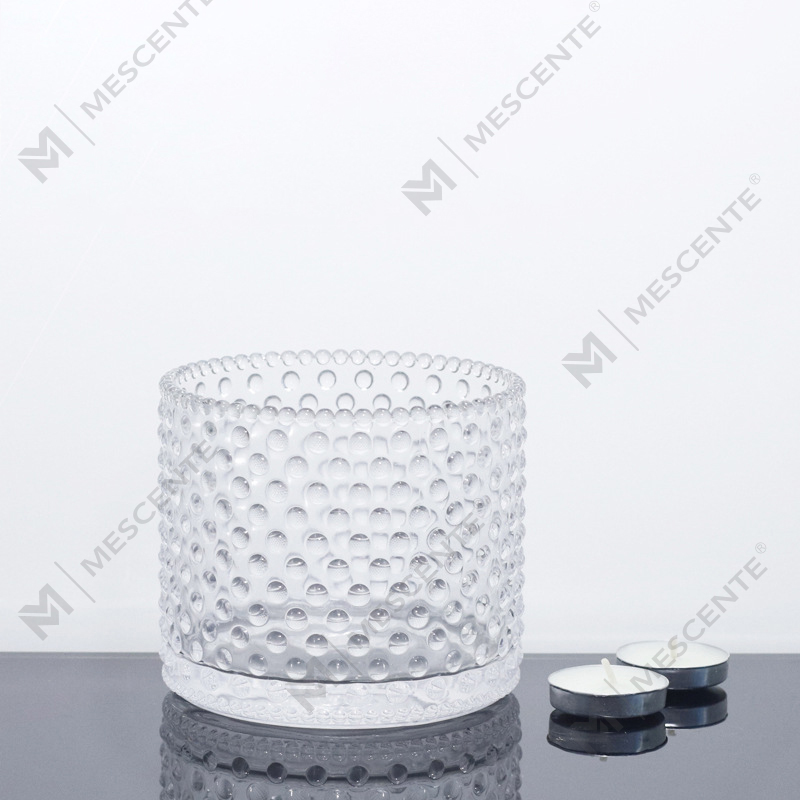 M&Scent Large 3 Wick Pink stearinlysglass med lokk i bulk, keramisk stearinlyskrukke for stearinlys