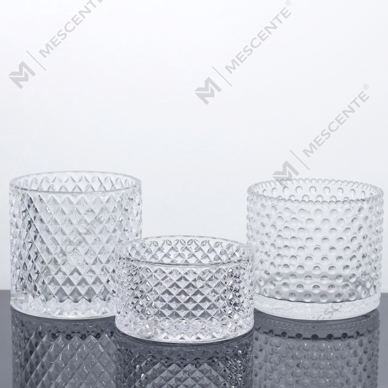 M&Scent Large 3 Wick Pink stearinlysglass med lokk i bulk, keramisk stearinlyskrukke for stearinlys