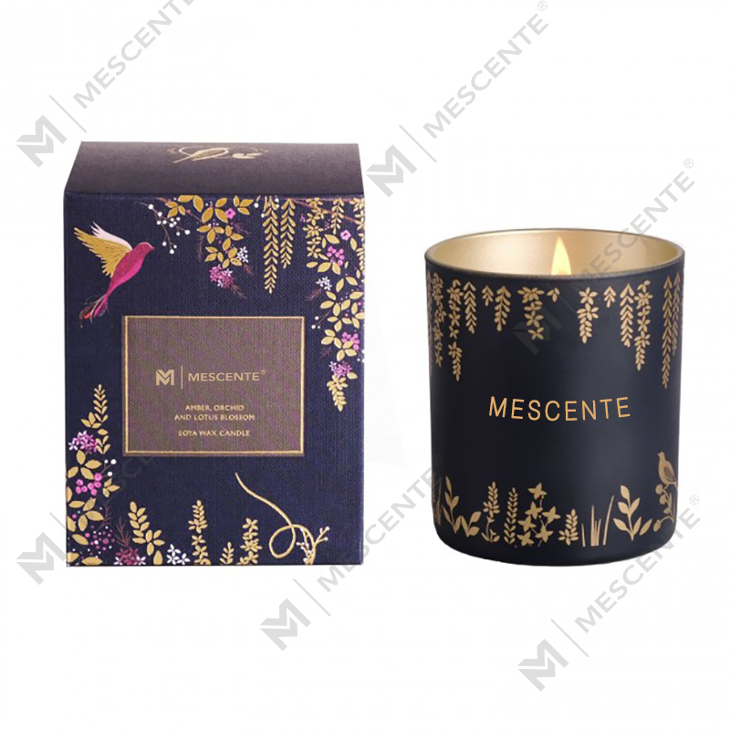 Private Label Personalized Black Wood Wick stearinlys duftende luksus med krystaller