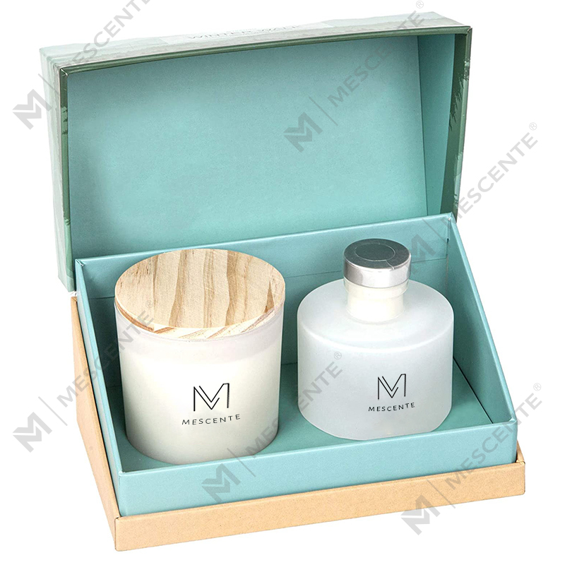 M&Scent Luxury Personalized Private Label Høstdekor Aroma Duftende Soyalys Reed Diffuser Gavesett