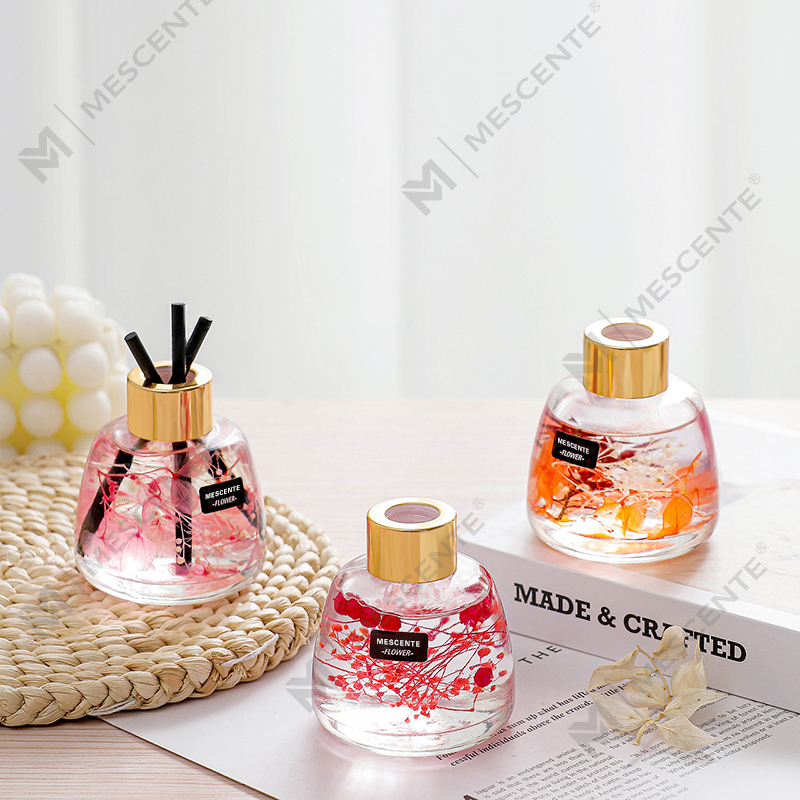 Mini hvit flaske Blomsterparfyme Aroma Reed Diffuser Oil, Duft Thailand Reed Diffuser Gavesett
