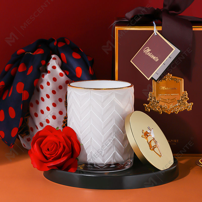 M&Scent engros tilpasset privat etikettbeholder Aromaterapi Duftduft Aroma soyalys med krystaller