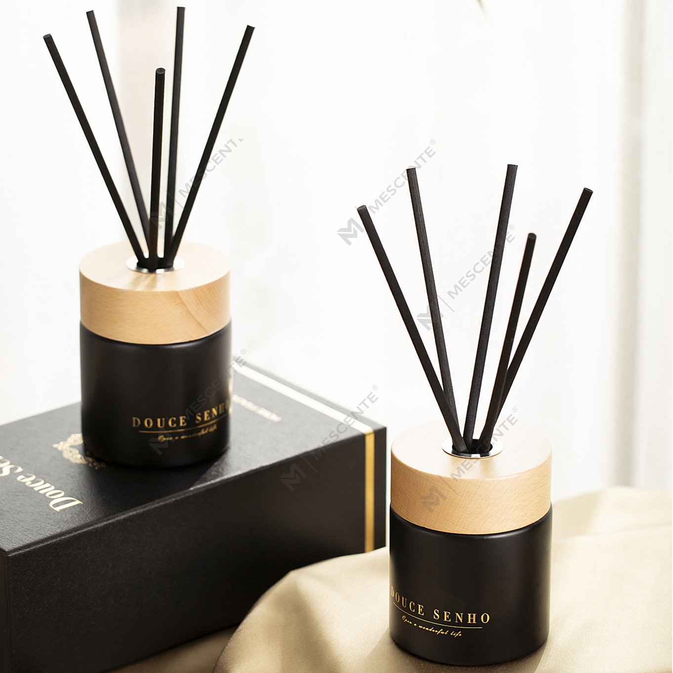 M&Scent Black Bottle Parfyme Aroma Reed Diffuser Oil, Duft Thailand Reed Diffusers Gavesett