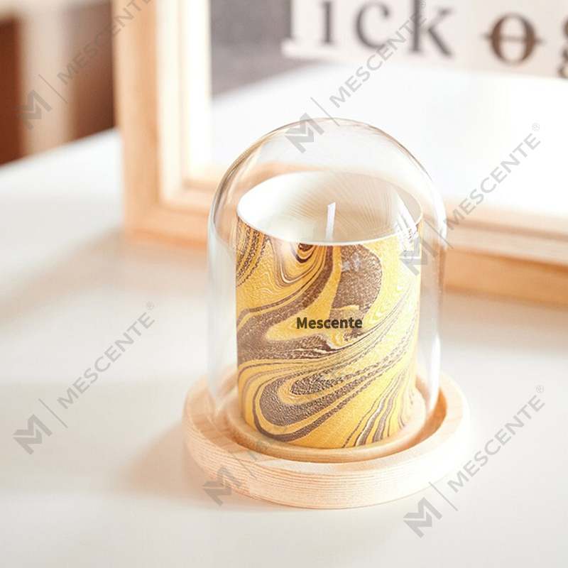 M&Scent Engros Billig Tilpasset Luksus Private Label Pilar Duftende Soyavoks Wood Wick Aroma Candle
