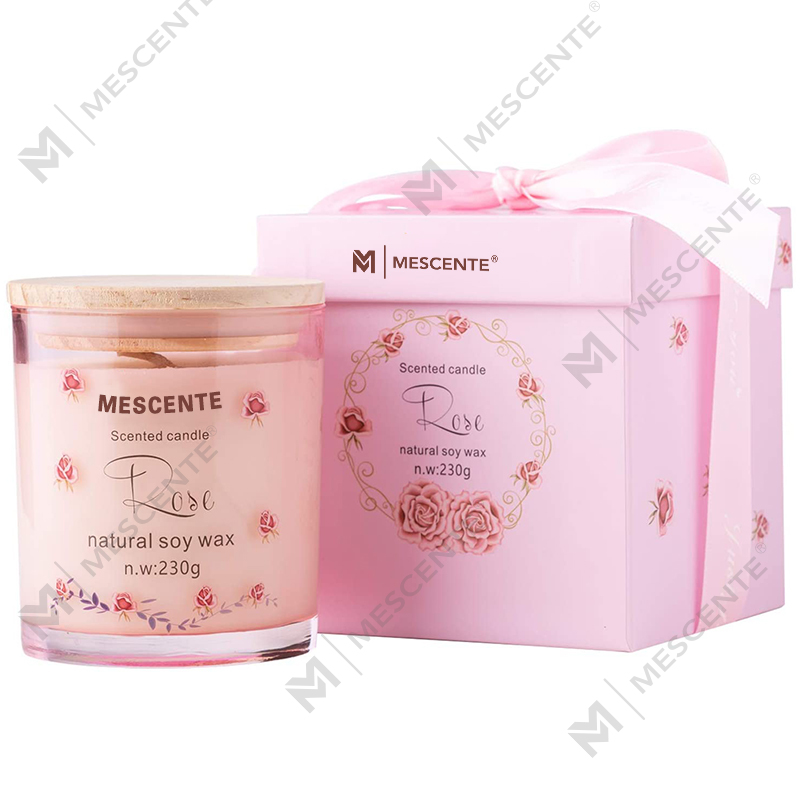 M&Scent Håndlaget luksusglassholder Åndelig keramikksøyle Vaniljeduftlys med krystaller