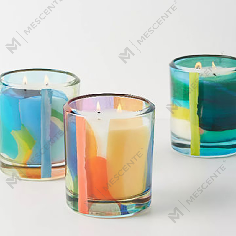 M&Scent Engros Luksus tilpasset dekorasjon Private Label Svart Glass Krystall Duftende soyavokslys