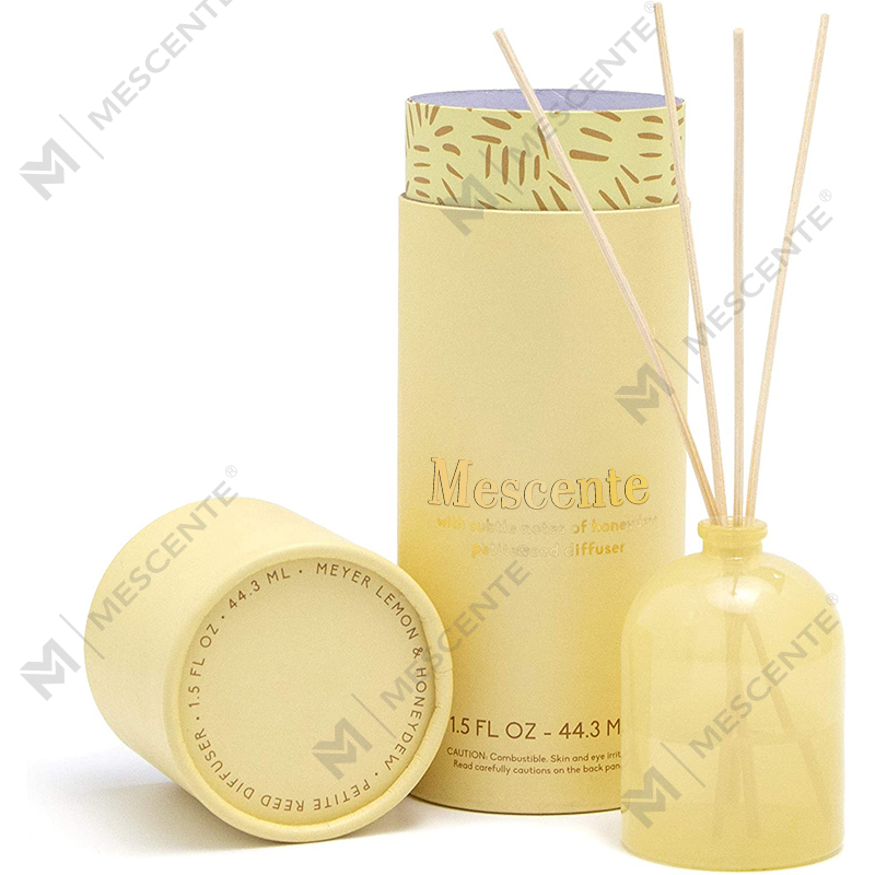 M&Scent Luxury Custom Stor Rose Gold Glassflaske Blomst Private Label flytende sivspreder med gaveeske