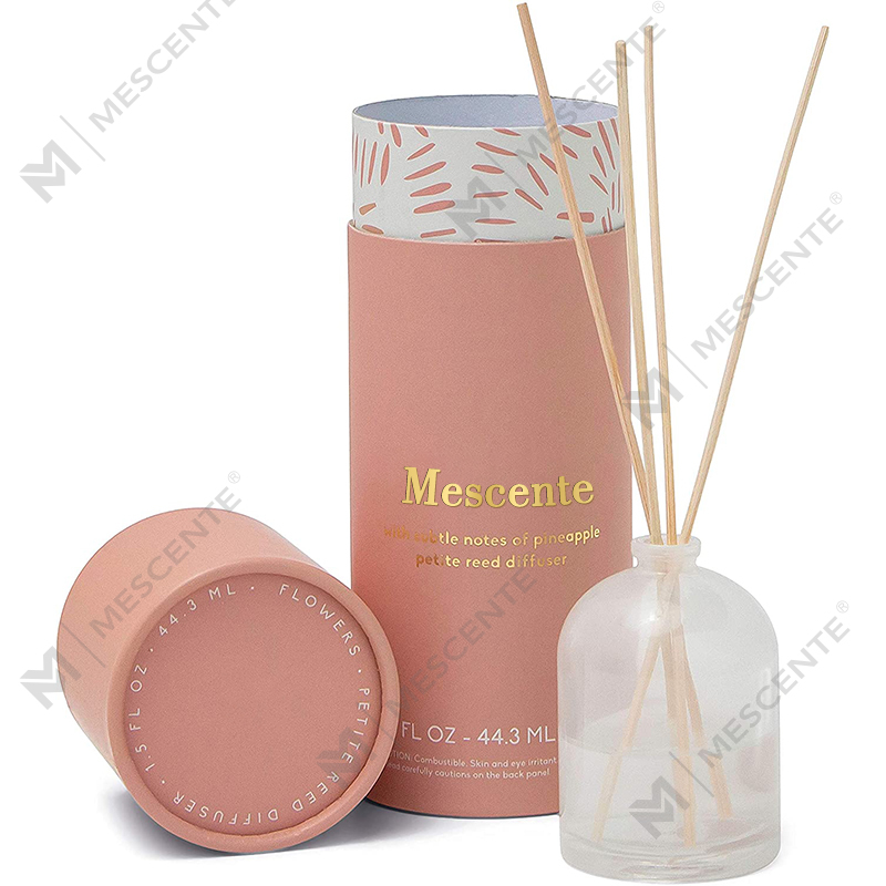 M&Scent Luxury Custom Stor Rose Gold Glassflaske Blomst Private Label flytende sivspreder med gaveeske