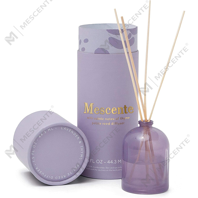 M&Scent Luxury Custom Stor Rose Gold Glassflaske Blomst Private Label flytende sivspreder med gaveeske