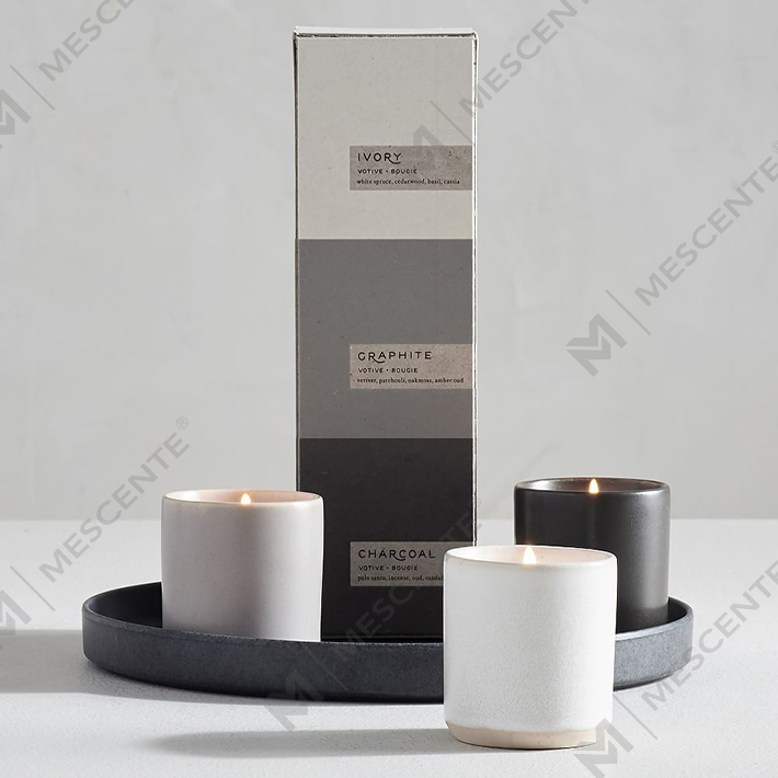 Egendefinert Private Label Luksus Keramisk Duftlys Gavesett A29218-Verdisaker
