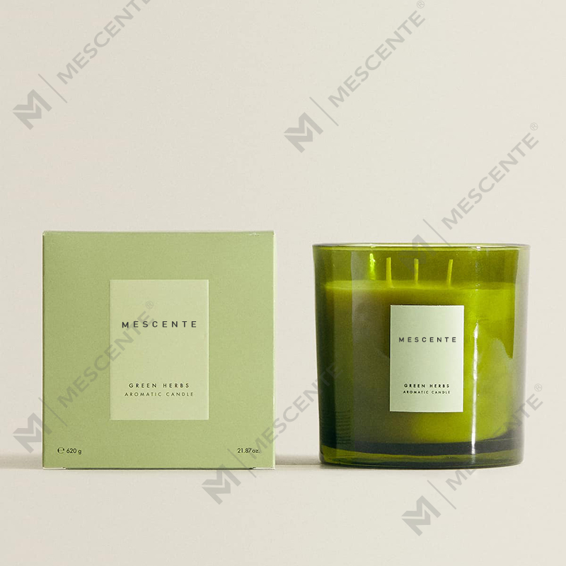 M&Scent Party Relax duftende sandeltrelys, gjenfyllbare herrelys A29273