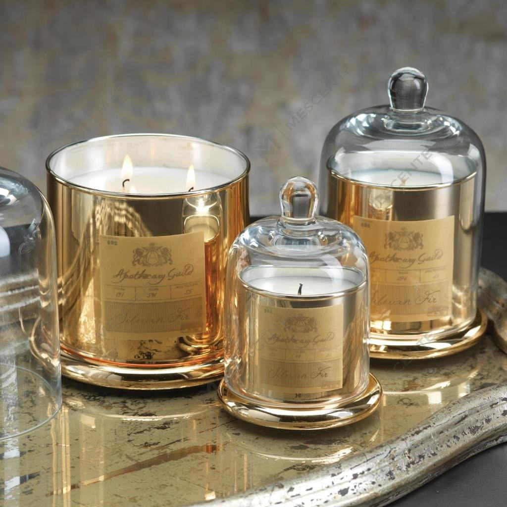 M&Scent Dekorativ romantisk bryllupsklokkekrukke Glasskuppeltrekk Duftlys A29275