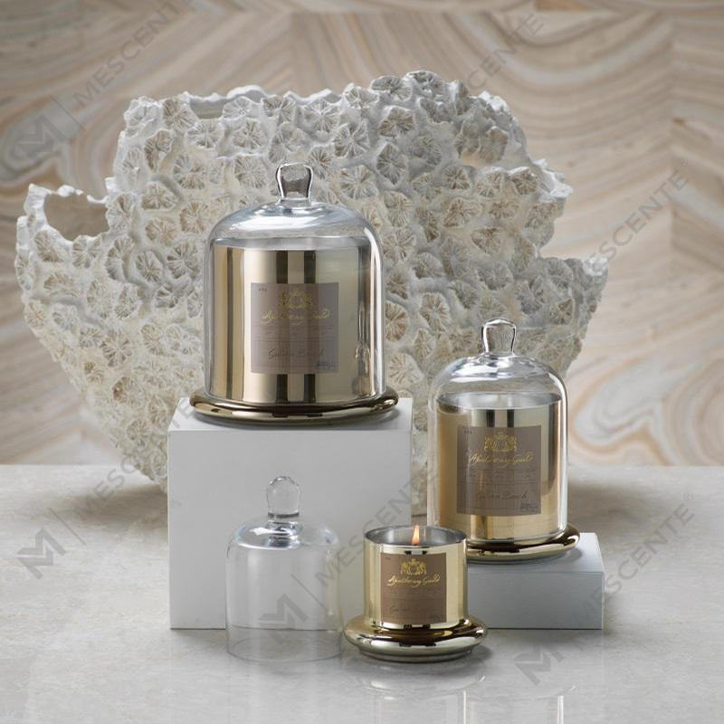 M&Scent Dekorativ romantisk bryllupsklokkekrukke Glasskuppeltrekk Duftlys A29275