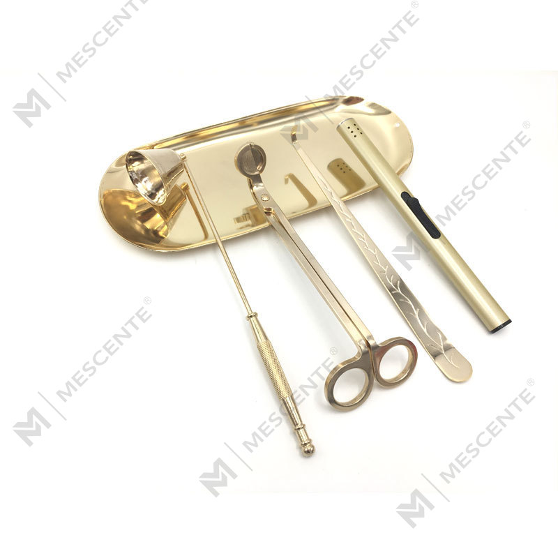 Mescente 4 i 1 stearinlys Snuffer Wick Trimmer Dipper Set A99133-3