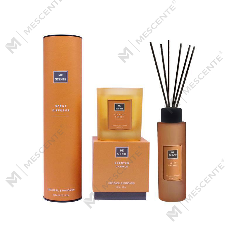 150 ml Hjemduft Reed Diffuser Gavesett med duftlys A99189