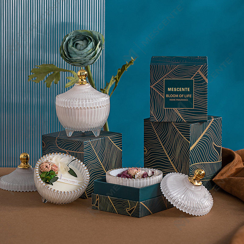M&Scent Engros Billig Tilpasset Luksus Private Label Pilar Duftende Soyavoks Wood Wick Aroma Candle
