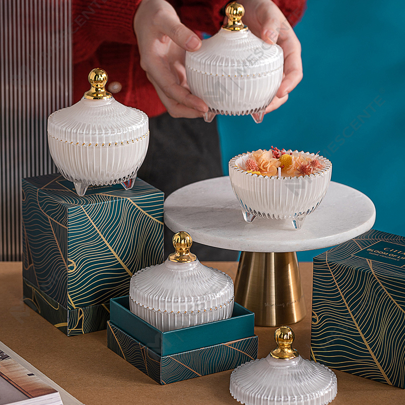M&Scent Engros Billig Tilpasset Luksus Private Label Pilar Duftende Soyavoks Wood Wick Aroma Candle