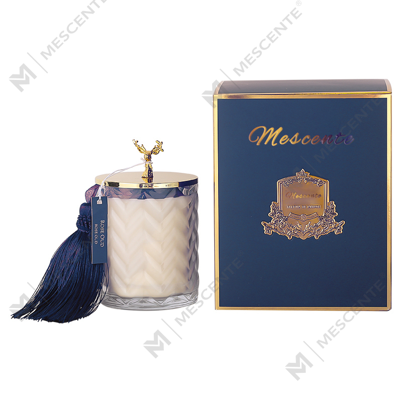 M&Scent engros tilpasset privat etikettbeholder Aromaterapi Duftduft Aroma soyalys med krystaller