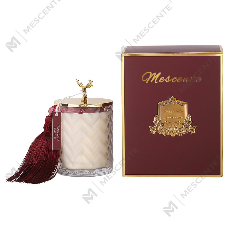 M&Scent engros tilpasset privat etikettbeholder Aromaterapi Duftduft Aroma soyalys med krystaller