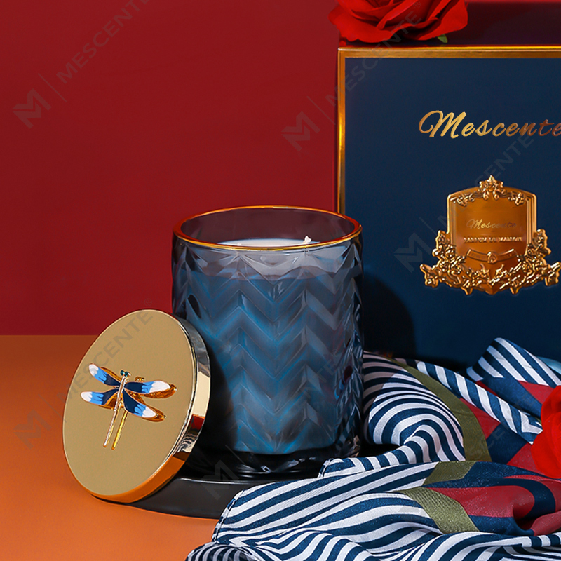 M&Scent engros tilpasset privat etikettbeholder Aromaterapi Duftduft Aroma soyalys med krystaller