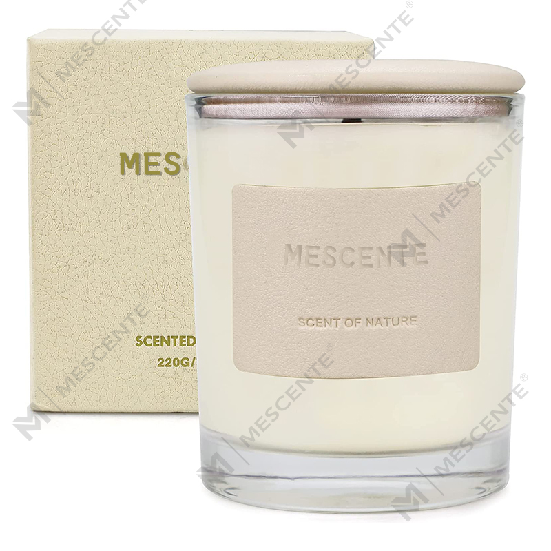 M&Scent Engros Vakre resirkulerte glasskrukker stearinlys I Kina, Relax Candle