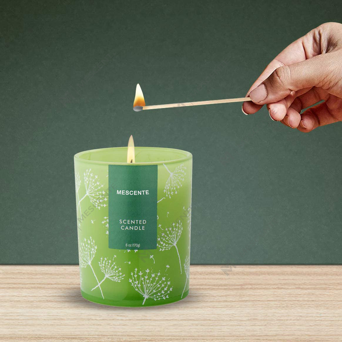 M&S duft tilpasset formet logotrykkprøve Aromaterapi duftlysfavoritter, duftlys med tørkede blomster