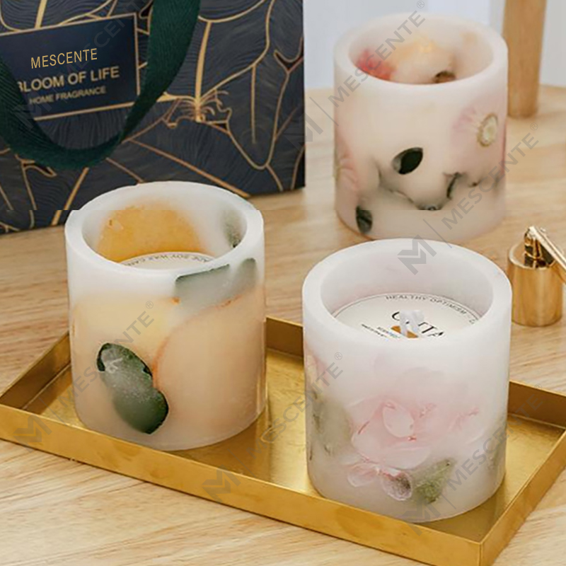 M&Scent Engros Luksus Naturlig Soyavoks Telys stearinlys gavesett