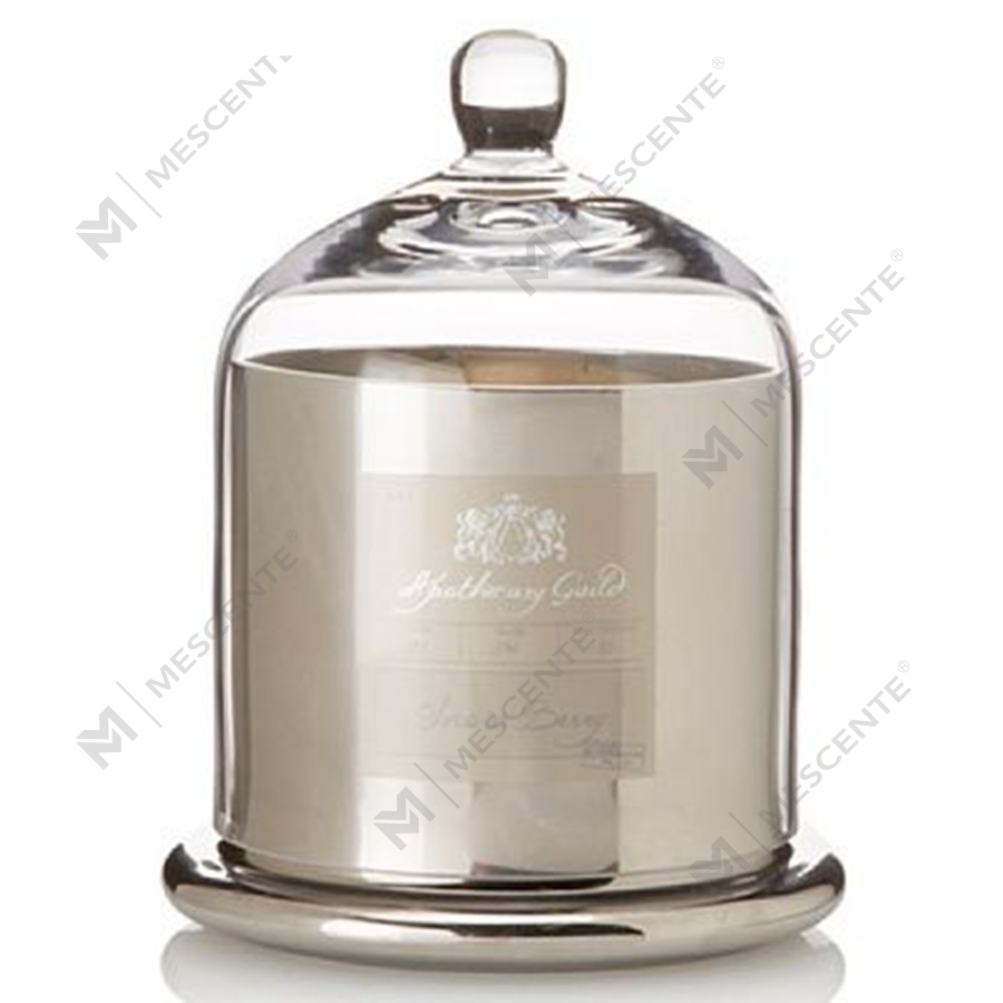 Mescente Luxury Silver Kuppellokk Duftlysholder glasskuppelkrukker
