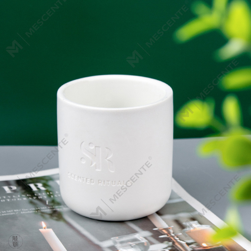 M&S duft Custom Logo Billige keramiske krukker med trelokk stearinlys, kokosnøttvoks luksuslys