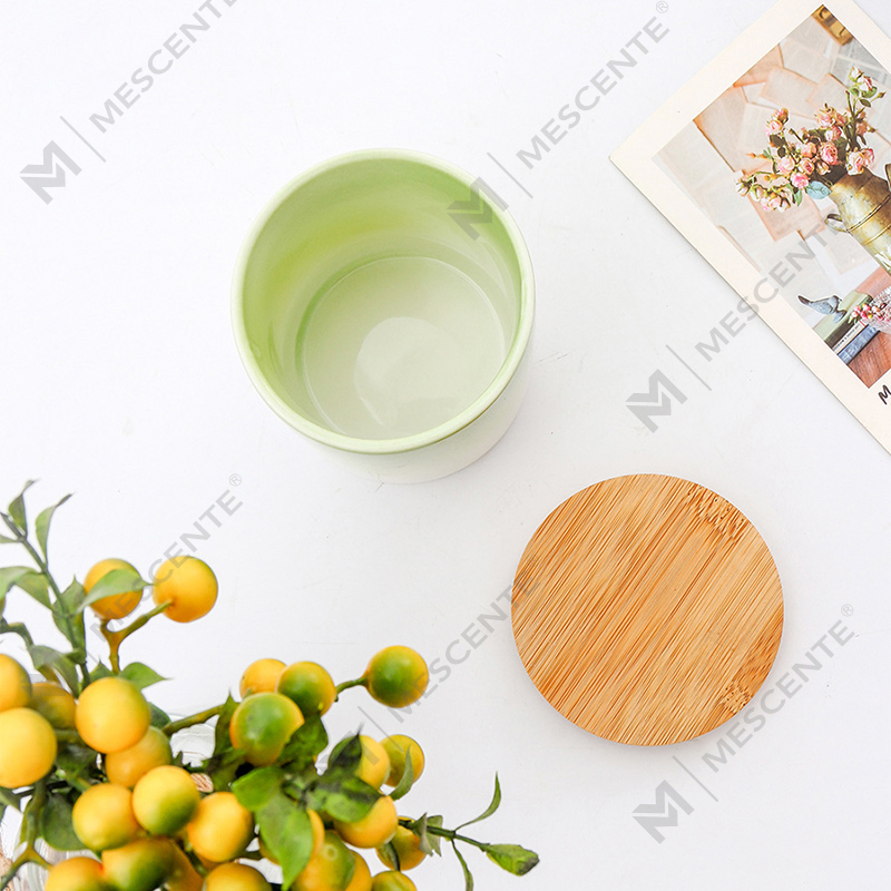 M&Scent Private Label Home Decoration Egendefinerte duftlys i keramiske stearinlyskrukker