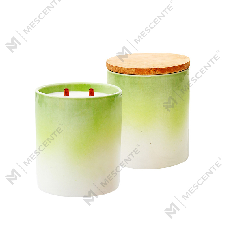 M&Scent Private Label Home Decoration Egendefinerte duftlys i keramiske stearinlyskrukker