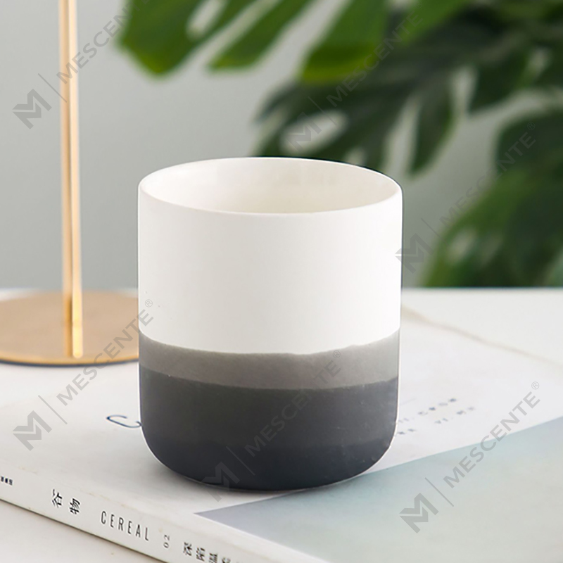 M&Scent dekorative keramiske blå og hvite vase konisk telys lysestake, lykter og stearinlys