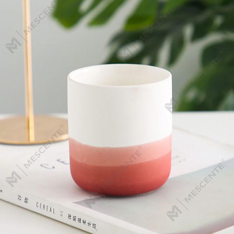 M&Scent dekorative keramiske blå og hvite vase konisk telys lysestake, lykter og stearinlys