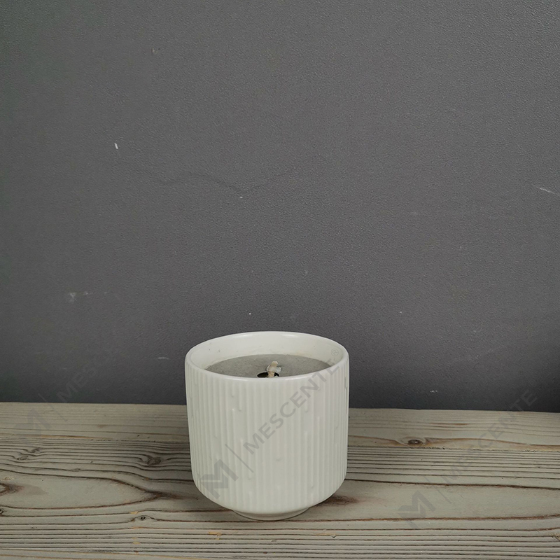 M&Scent Engros Luksus Keramikk Tom Firkantet Matt Svart Unike Amber stearinlyskrukker med trelokk
