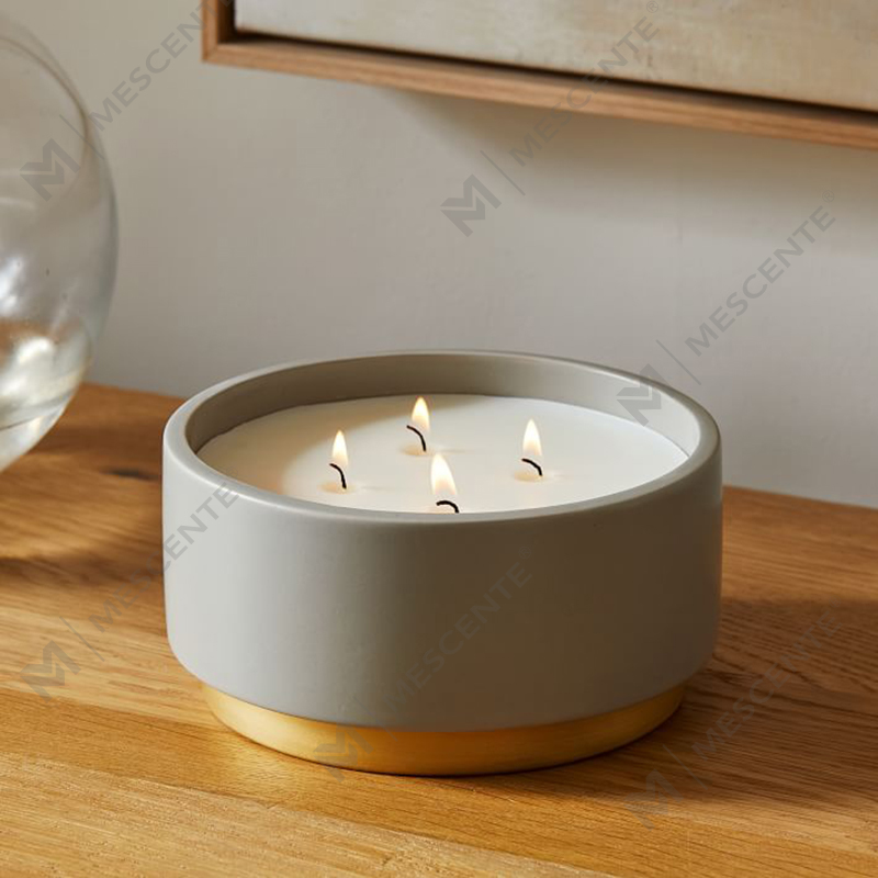 Private Label duftlys Hjemmedekorasjon, håndlaget 4 Wick duftlys med krystaller