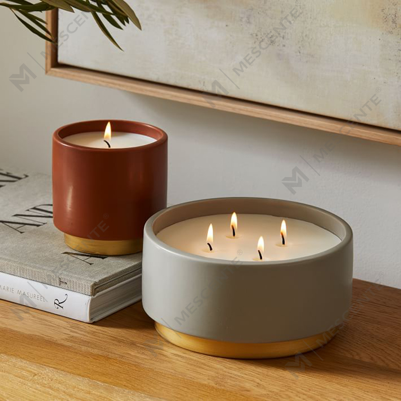 Private Label duftlys Hjemmedekorasjon, håndlaget 4 Wick duftlys med krystaller