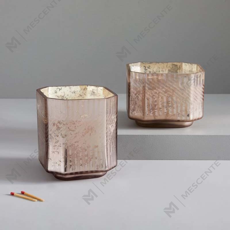 Engros spesialtilpasset billig glass parafinvoks Religious Deco Mercury Duftlys