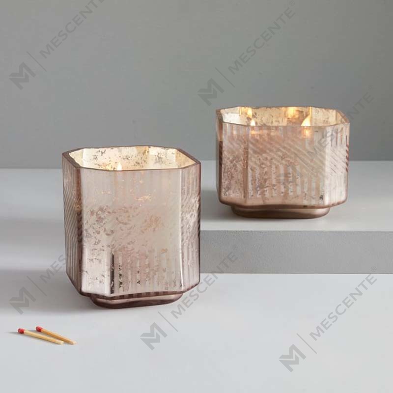 Engros spesialtilpasset billig glass parafinvoks Religious Deco Mercury Duftlys