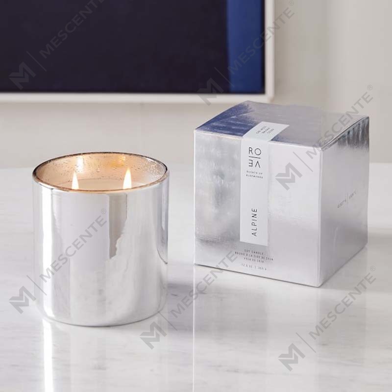 Engros Luksus Custom Private Label Alpine sølv duft stearinlys