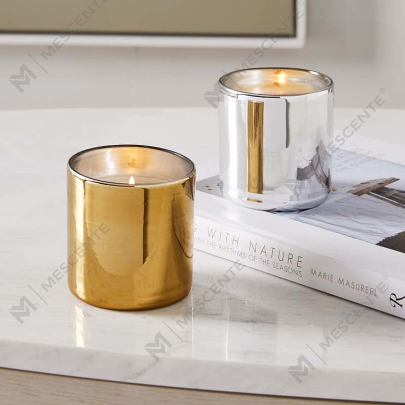 Amazon Luxury Custom Gold Print Logo Svart glasskrukke Duftende soyavoks stearinlys dekorasjonsgavesett