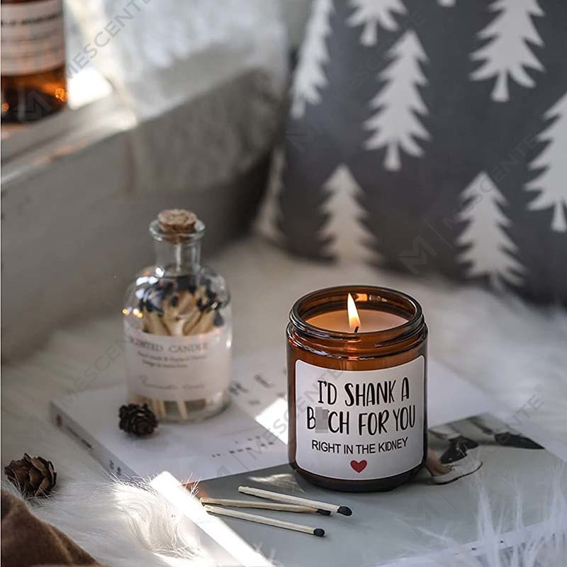 M&Scent 100 % naturlig voks juleduftlys til hjemmet Gavesett, duftlys i glasskrukke med metalllokk